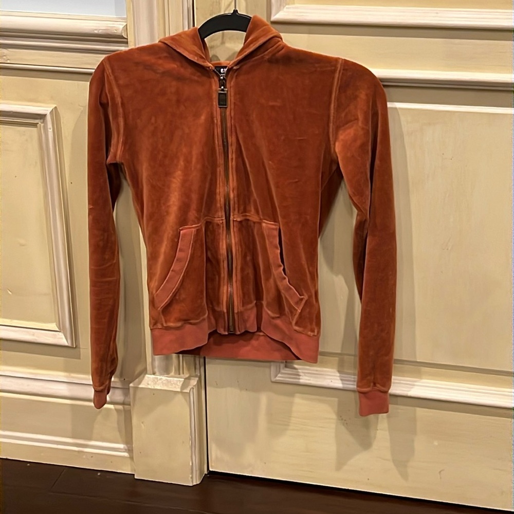 Girls S E.vil Orange Zip Up Hoodie